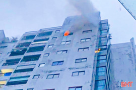 Hà Tĩnh: Xảy ra cháy ở chung cư Winhouse Hàm Nghi