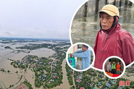 Người trưởng thôn ở tâm lũ Hà Tĩnh "gây sốt" mạng xã hội