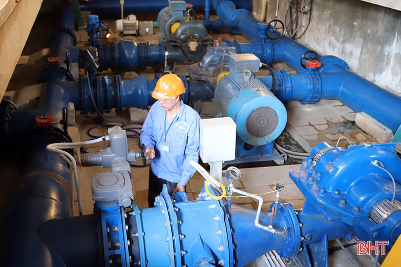 Không xảy ra mất nước do sự cố máy bơm của Nhà máy Nước TP Hà Tĩnh