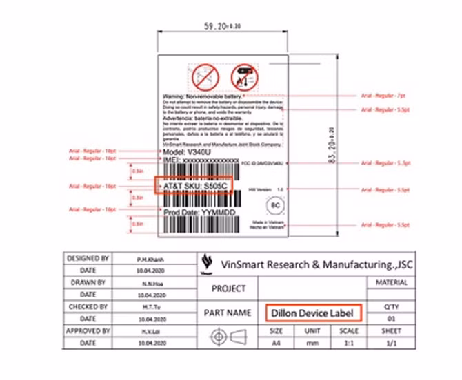 VinSmart sản xuất điện thoại cho nhà mạng Mỹ AT&T