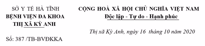 Bệnh viện Đa khoa Thị xã Kỳ Anh tuyển dụng 11 viên chức y tế