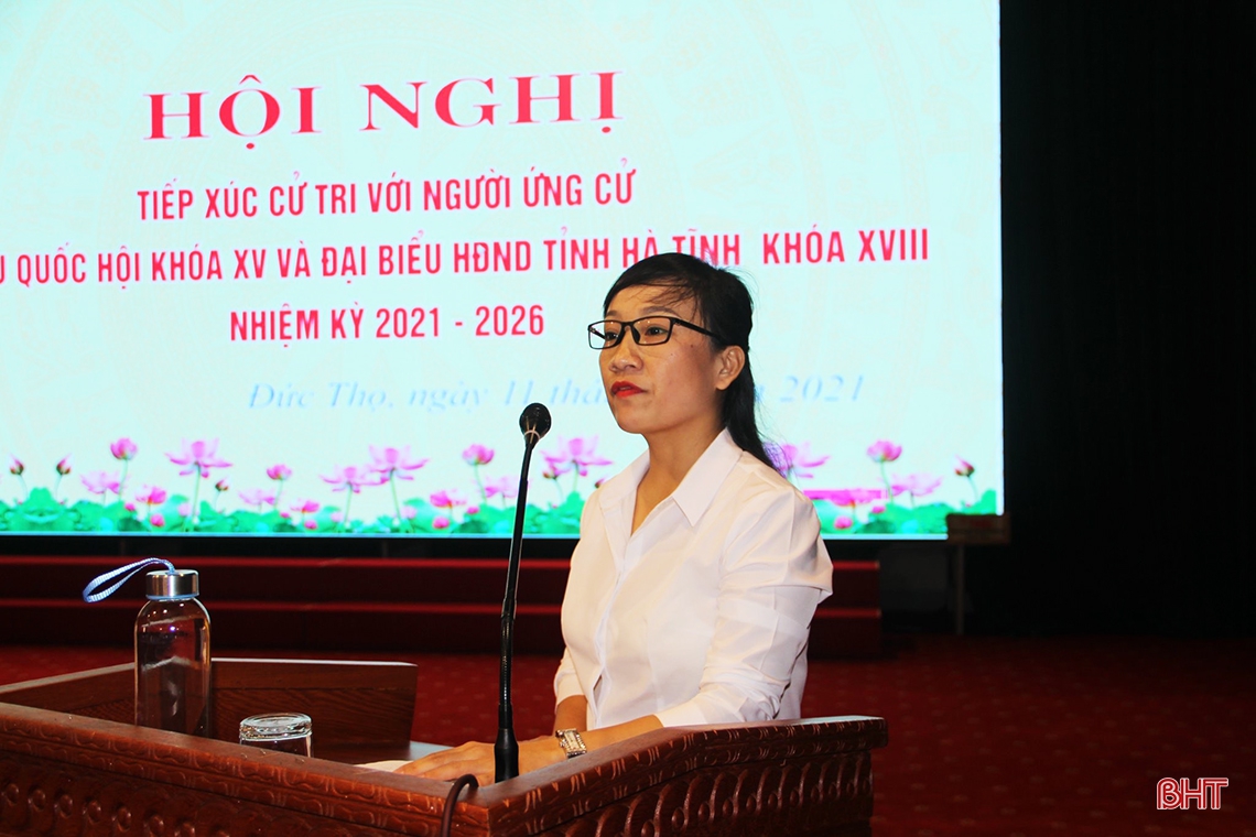 Chánh Văn phòng Trung ương Đảng và Chủ tịch UBND tỉnh Hà Tĩnh vận động bầu cử tại Đức Thọ