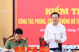 Kiểm tra công tác phòng, chống khủng bố tại Hà Tĩnh
