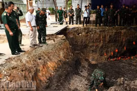Tìm thấy 16 hài cốt liệt sĩ tại Công viên Lê Thị Riêng