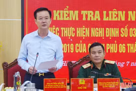 Bộ Quốc phòng - Bộ Công an kiểm tra kết quả thực hiện Nghị định 03 tại Hà Tĩnh