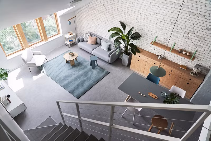 Mẫu phòng khách đặt liền kề phòng ăn ấn tượng