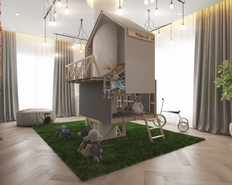 Mẫu phòng ngủ sáng tạo kích thích trí tưởng tượng dành cho bé