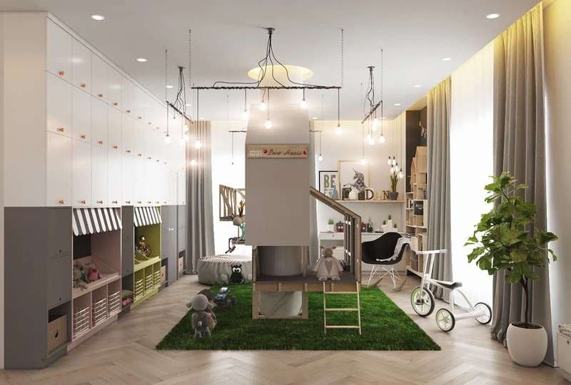 Mẫu phòng ngủ sáng tạo kích thích trí tưởng tượng dành cho bé