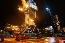 Cảng Vũng Áng đón 5 chuyến tàu container sau hơn 1 tháng khai thác tuyến mới