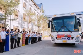 Khởi hành “Chuyến xe 0 đồng” đưa 500 sinh viên, người lao động Hà Tĩnh về quê đón Tết