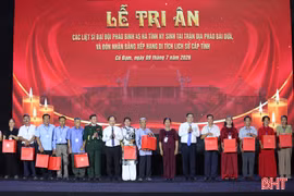 Trang trọng lễ tri ân các liệt sĩ Đại đội Pháo binh 45 Hà Tĩnh