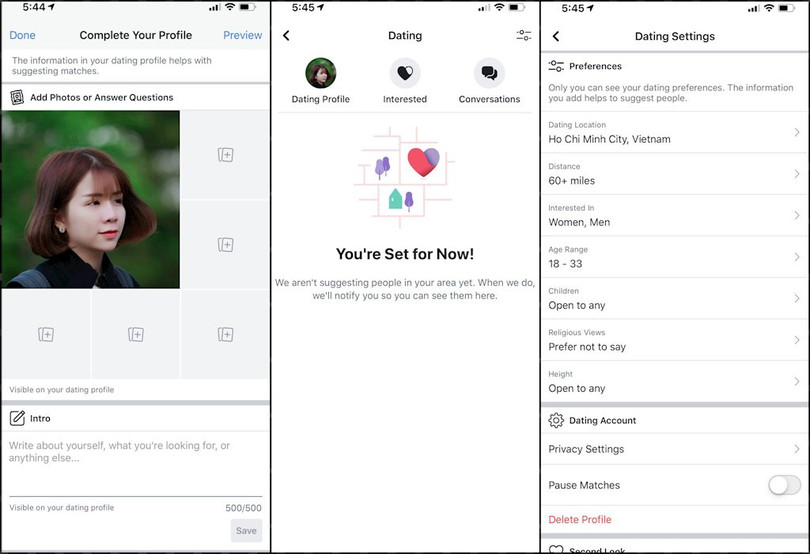 Tính năng hẹn hò Facebook Dating bắt đầu có mặt tại Việt Nam ảnh 2 Tính năng hẹn hò Facebook Dating bắt đầu có mặt tại Việt Nam