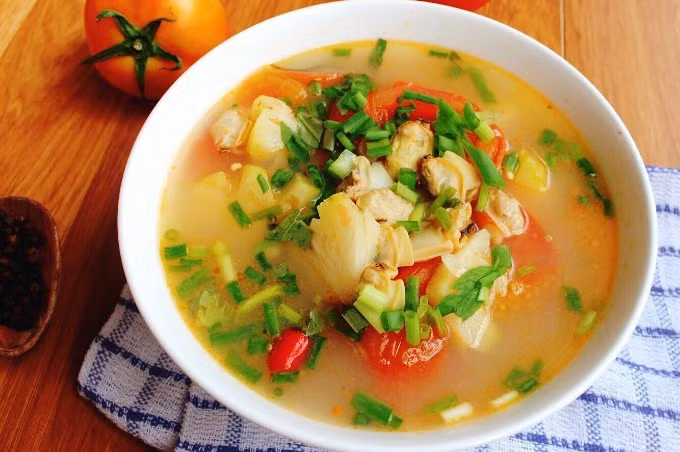 Trời nắng có bát canh ngao nấu dứa chua ngọt cứ gọi là “tuyệt cú mèo”