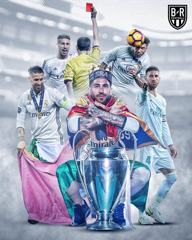 Sergio Ramos sở hữu một bộ sưu tập danh hiệu đồ sộ và danh giá. Ảnh: Bleacher Report. Ramos - trung vệ đi giữa lằn ranh của thiên thần và ác quỷ