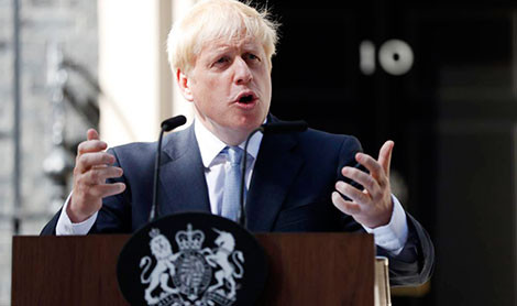 Thủ tướng Anh Boris Johnson. Ảnh: L.G. Lạc lối trong sương mù