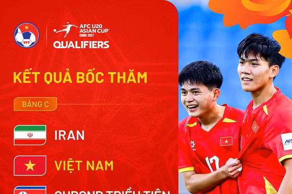 U20 Việt Nam lọt vào bảng đấu khó ở vòng loại giải châu Á