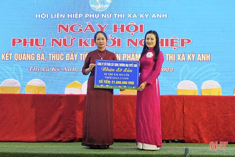 Phụ nữ thị xã Kỳ Anh hào hứng tham gia ngày hội khởi nghiệp