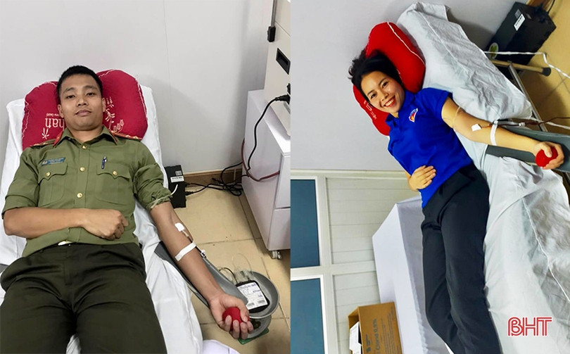 2 vợ chồng cán bộ đoàn ở Hà Tĩnh hiến máu sống cứu người