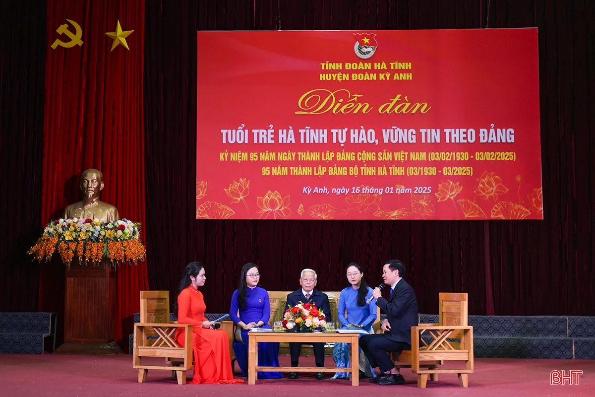 Diễn đàn điểm cấp tỉnh: “Tuổi trẻ Hà Tĩnh tự hào, vững tin theo Đảng” được tổ chức tại huyện Kỳ Anh.