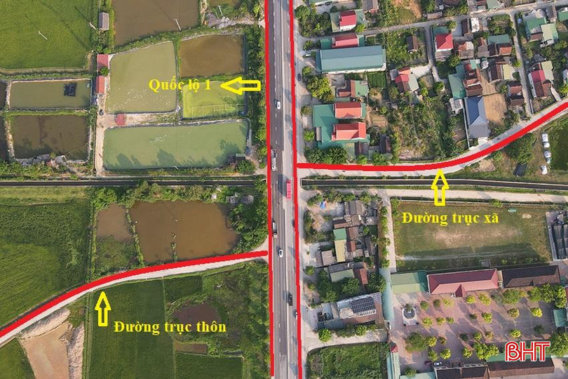 Nút giao lệch ở ngã tư Km 489+300 quốc lộ 1 với tuyến đường trục xã và trục thôn ở thôn Làng Lau, xã Vượng Lộc, huyện Can Lộc. an-toan-giao-thong-5.jpg