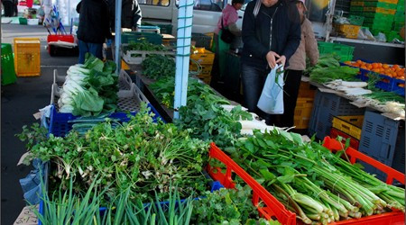 Rau an toàn thường nhìn không "bắt mắt" nên khó thu hút khách Rau an toàn thường nhìn không "bắt mắt" nên khó thu hút khách