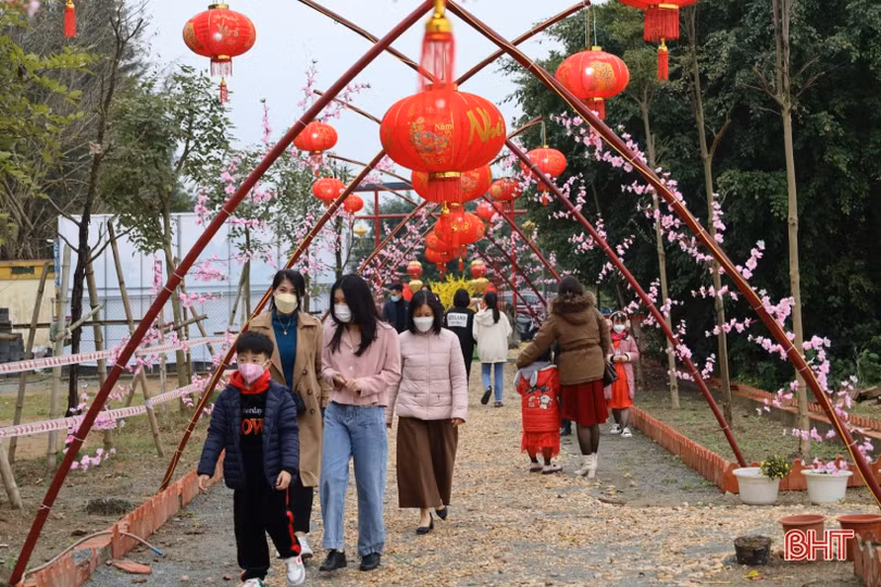 Nhiều người dân du xuân đầu năm