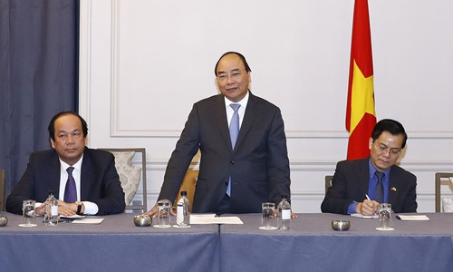 thu tuong nguyen xuan phuc tiep doanh nhan tri thuc nguoi viet tai my