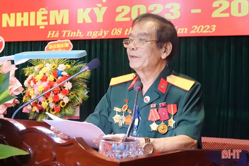 Ông Nguyễn Thanh Tân làm Chủ tịch Hội Chiến sĩ thành cổ Quảng Trị năm 1972 tỉnh Hà Tĩnh