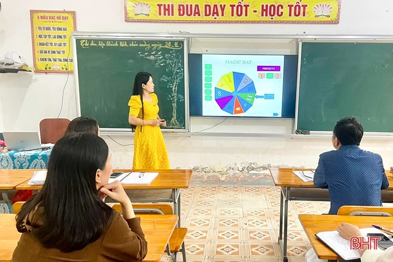 Thúc đẩy đổi mới phương pháp giảng dạy từ cuộc thi giáo viên dạy giỏi cấp cơ sở ở Hà Tĩnh