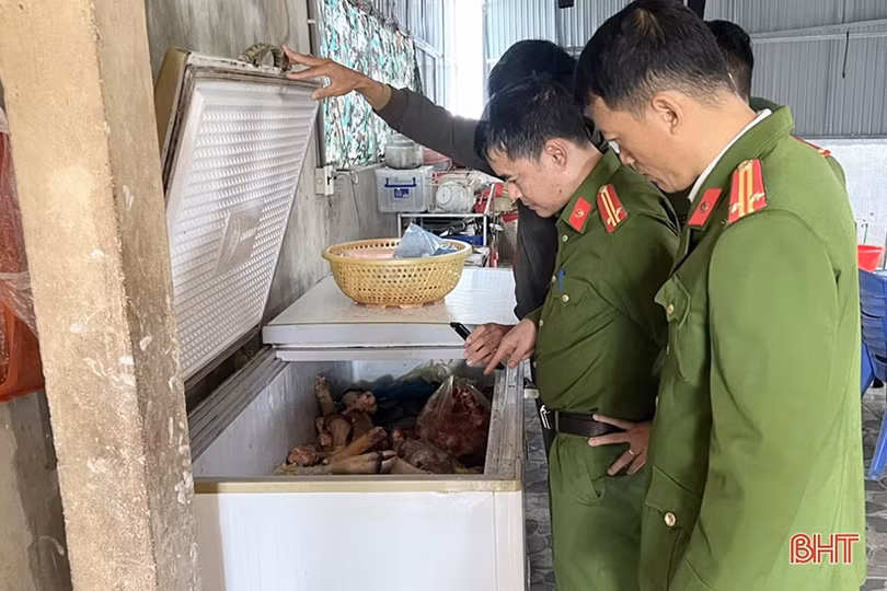 Hà Tĩnh: Phát hiện 415 kg sản phẩm động vật bẩn đang chờ bán ra thị trường 