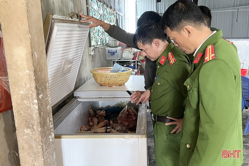 Hà Tĩnh: Phát hiện 415 kg sản phẩm động vật bẩn đang chờ bán ra thị trường
