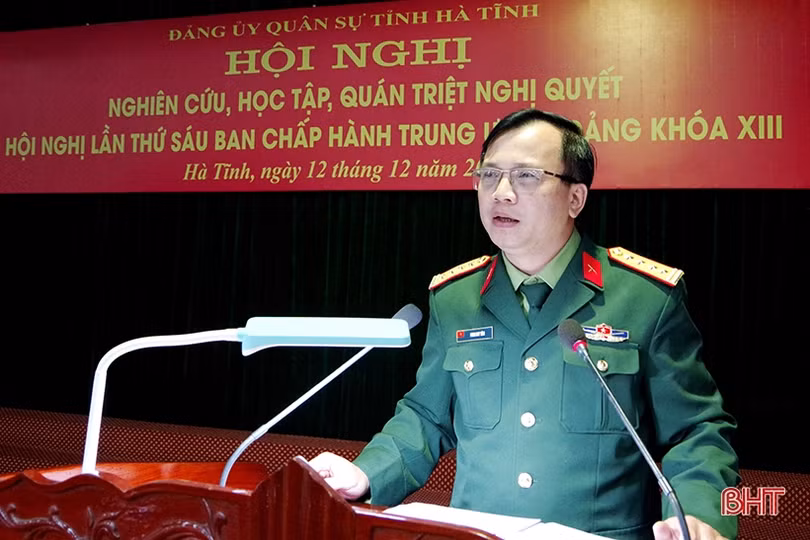 Đơn vị, chỉ huy các cấp tiếp tục nghiên cứu, học tập, quán triệt Nghị quyết Hội nghị Trung ương 6