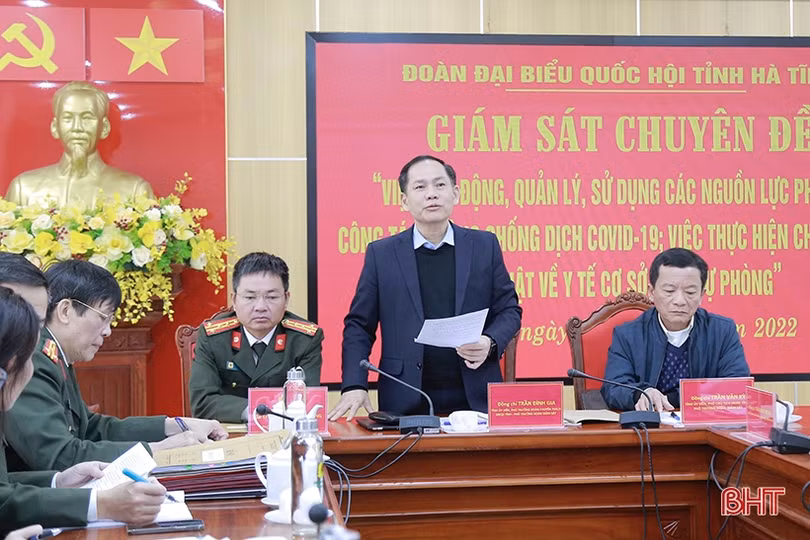 Đoàn ĐBQH giám sát nguồn lực phòng, chống dịch COVID-19 tại Công an tỉnh