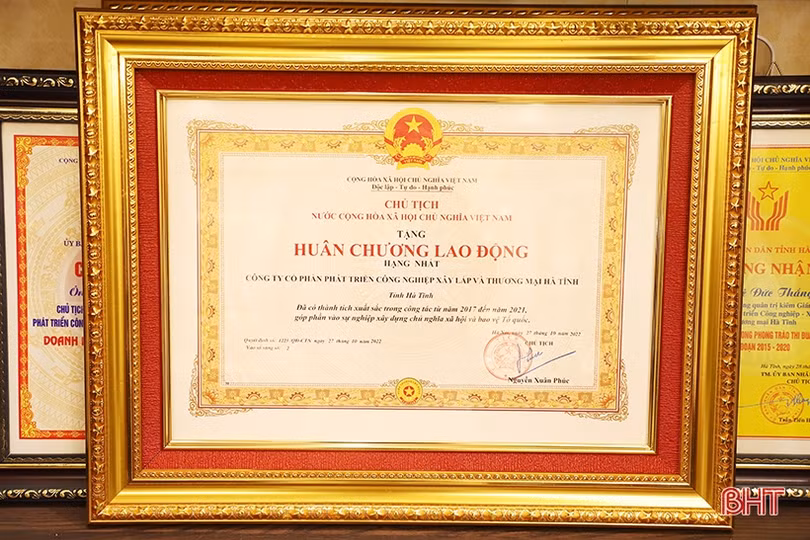 Haindeco xứng đáng với tấm Huân chương Lao động hạng Nhất