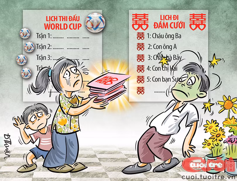 Lịch cưới, lịch “cúp” chồng chéo