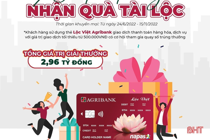 Khách hàng Hà Tĩnh trúng thưởng chương trình khuyến mãi của Agribank