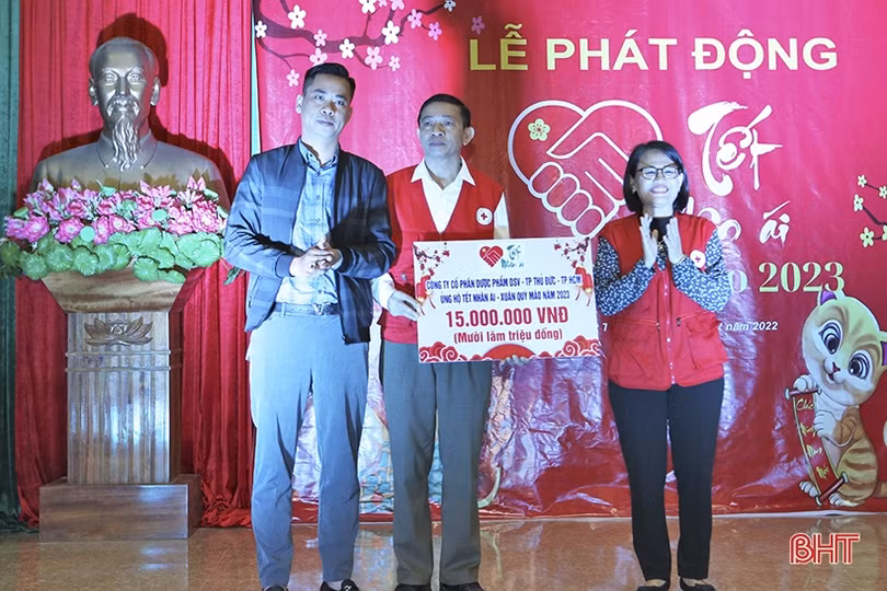 Hội chữ thập đỏ các cấp ở Hà Tĩnh đăng ký huy động 7,4 tỷ đồng cho chương trình “Tết nhân ái”