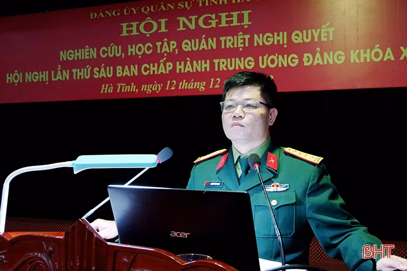 Đơn vị, chỉ huy các cấp tiếp tục nghiên cứu, học tập, quán triệt Nghị quyết Hội nghị Trung ương 6