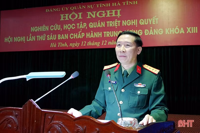 Đơn vị, chỉ huy các cấp tiếp tục nghiên cứu, học tập, quán triệt Nghị quyết Hội nghị Trung ương 6