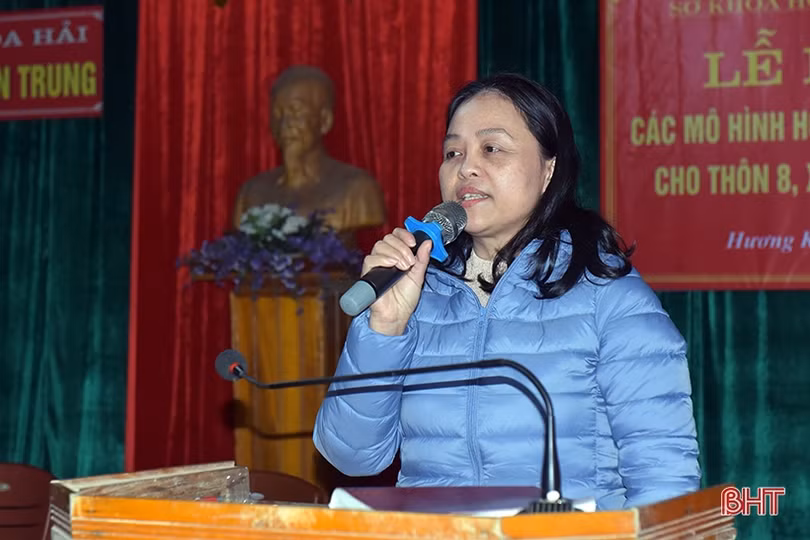 Sở KH&CN bàn giao các công trình nông thôn mới tại Hương Khê