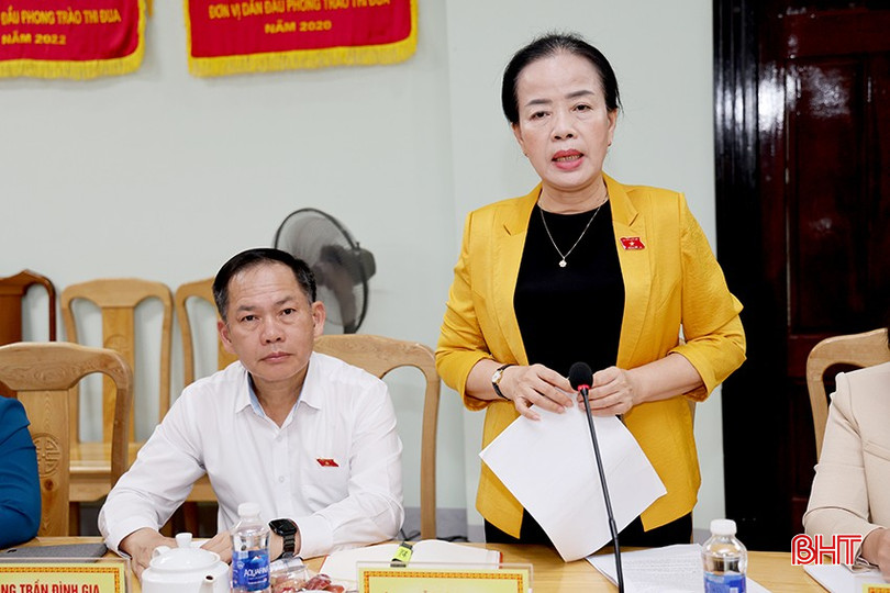 Phó Chủ nhiệm Ủy ban Văn hóa và Xã hội của Quốc hội Nguyễn Thị Kim Thúy kết luận buổi làm việc. bqbht_br_img-7156-1.jpg