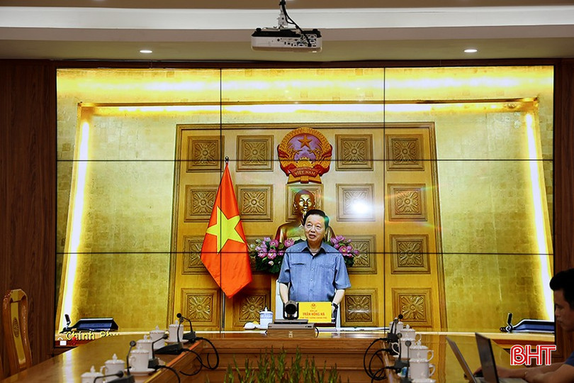 Phó Thủ tướng Chính phủ Trần Hồng Hà kết luận hội nghị. (Ảnh chụp qua màn hình trực tuyến) bqbht_br_img-8397-111.jpg