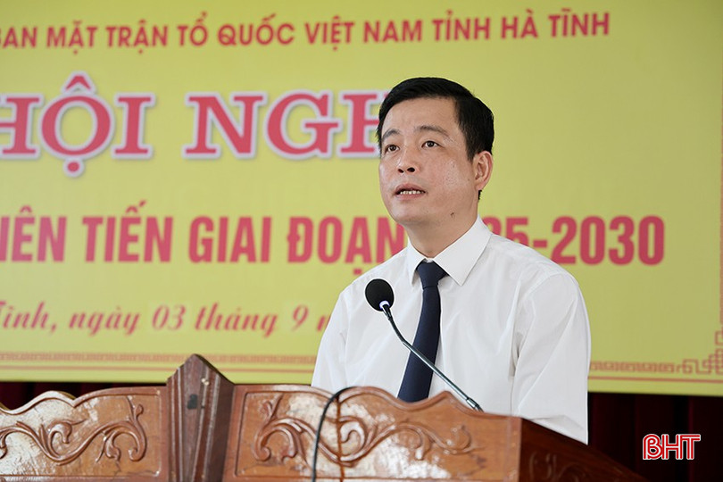Phó Chủ tịch Thường trực Ủy ban MTTQ tỉnh Nguyễn Thành Đồng phát động phong trào thi đua giai đoạn 2025 - 2030. bqbht_br_img-6885-1.jpg