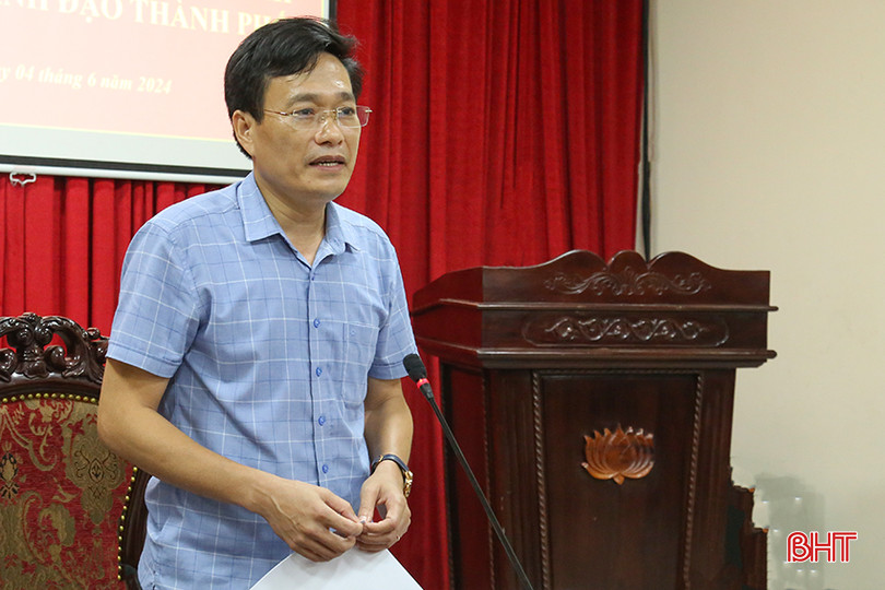 Phó Bí thư Thường trực Thành ủy Phan Ngọc Long phát biểu tại buổi làm việc.