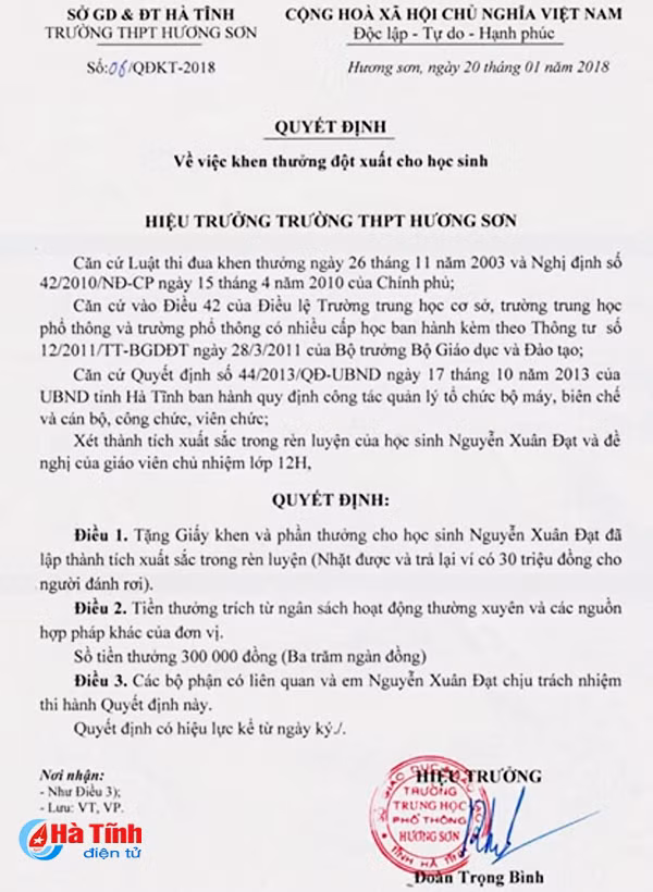 chu nhan chiec vi chua 30 trieu viet thu cam on nam sinh nhat duoc tra lai