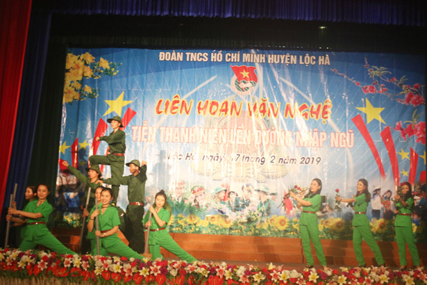 Lộc Hà liên hoan tiễn 88 tân binh lên đường nhập ngũ