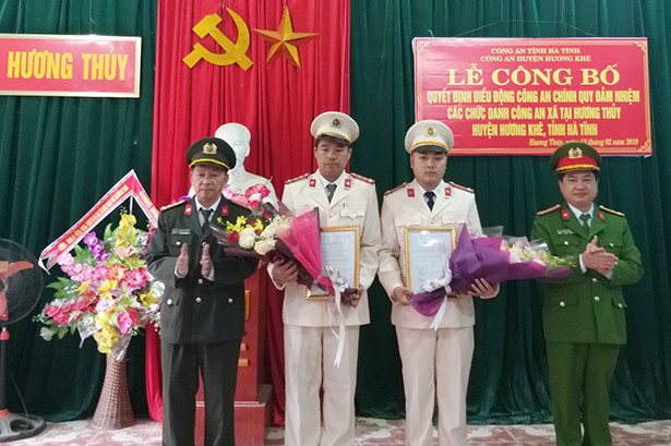 Hương Khê điều động công an chính quy đảm nhận trưởng, phó công an xã