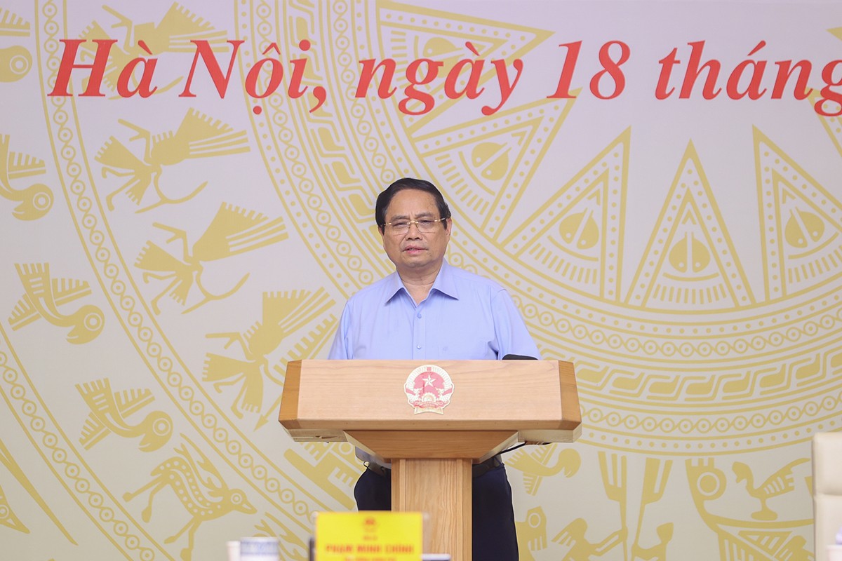 Thủ tướng Chính phủ Phạm Minh Chính kết luận hội nghị. Ảnh: VGP/Nhật Bắc img3283-17607526762691171088647.jpg