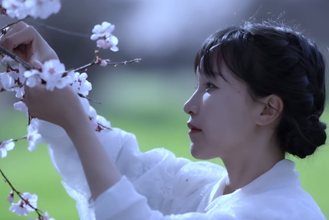 Lý Tử Thất trong một video quay tại huyện Bình Vũ, tỉnh Tứ Xuyên, Trung Quốc. Ảnh: Youtube/Li Ziqi. Vì sao thôn nữ Lý Tử Thất hút fan?