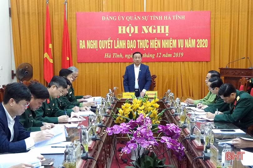 Đảng ủy Quân sự Hà Tĩnh ra Nghị quyết lãnh đạo thực hiện nhiệm vụ năm 2020